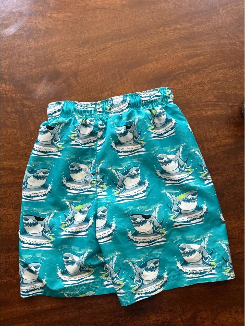 Surf Zone Boys' Shark Print Swim Trunks Size L (7)